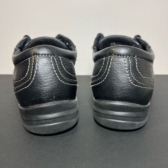 Womens APEX Robyn Chop Out Black Leather Oxford Shoes / Size 7 Extra Wide - Picture 4 of 9